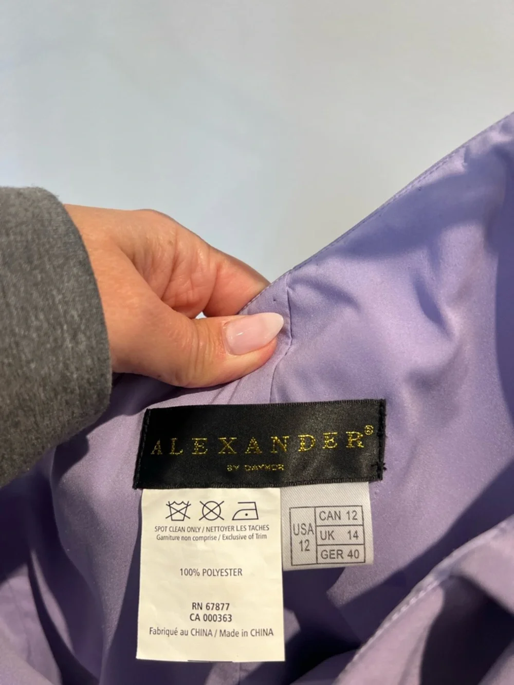 Lavender One-Shoulder Ruffle Cocktail Dress - Picture 3 of 4